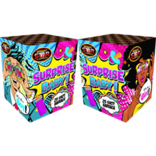 FD341P 2447 - Surprise Baby Gender Reveal GIRL Pink 25 Shot Barrage - 1 PIECE ONLY